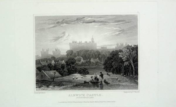 Alnwick Castle in Northumberland, the Seat of Duke of Northumberland