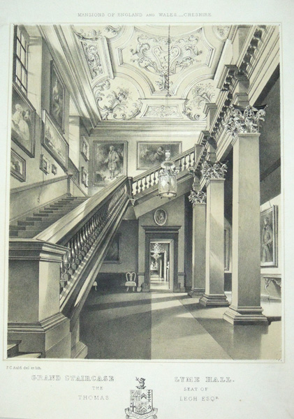 Grand Staircase, Lyme Hall, The Seat of Thomas Leigh, Esq.