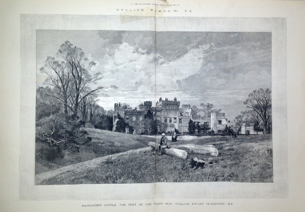 Hawarden Castle, The Seat of The Right Hon. William Ewart Gladstone, M.P.