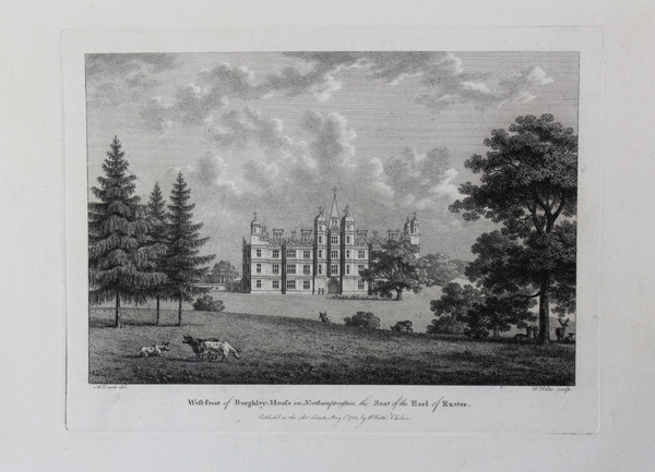 West Front of Burghley House, the Seat of the Earl of Exeter