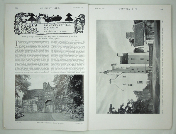 Balmanno Castle (Part-1), The Property of Mr. William S. Miller.