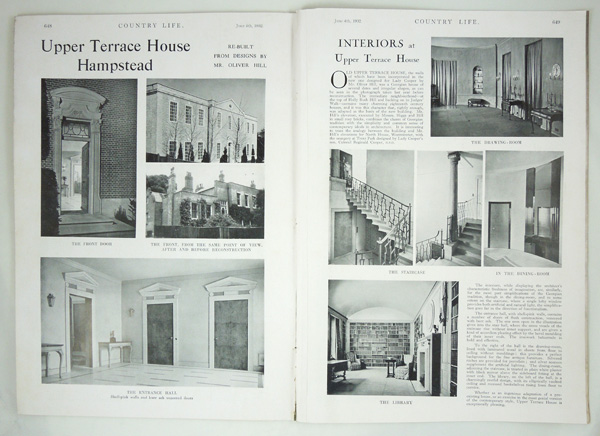 Upper Terrace House, Hampstead. Rebuilt from designs by Mr Oliver Hill