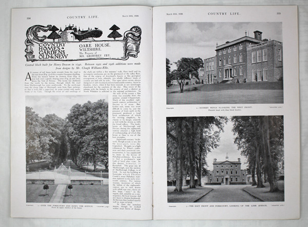 Oare House, The Property of Mr. Geoffrey Fry.