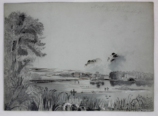 Gosforth House (Brandling House), a distant view, The Seat of Rev. W. Brandling