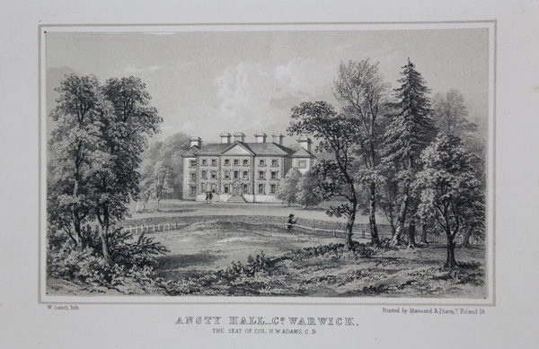 Ansty Hall, The Seat of Col. H. W. Adams, C. B.