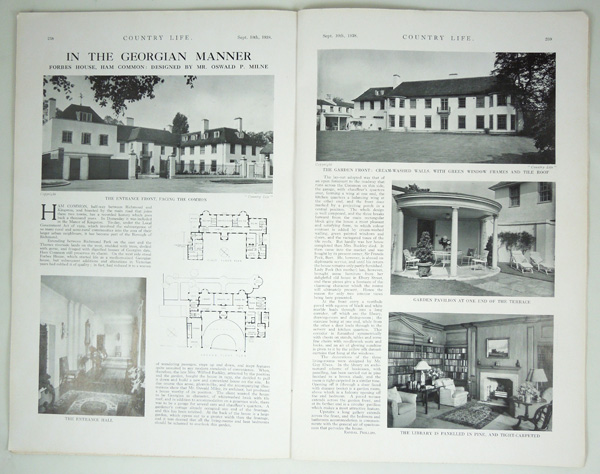 Forbes House, Ham Common, Designed by Mr. Oswald P. Milne
