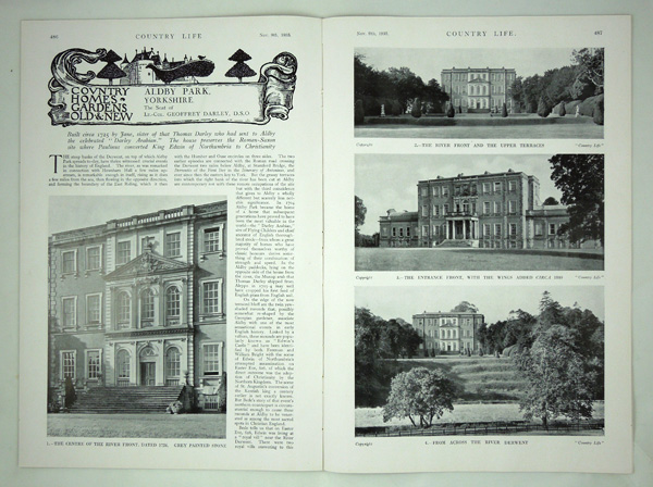 Aldby Park, the Seat of Lt-Col Geoffrey Darley, D.S.O